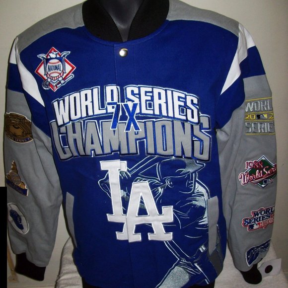 LOS ANGELES DODGERS 7 TIME WORLD SERIES ULTIMATE CHAMPIONSHIP JACKET 3X 4X - Picture 2 of 12